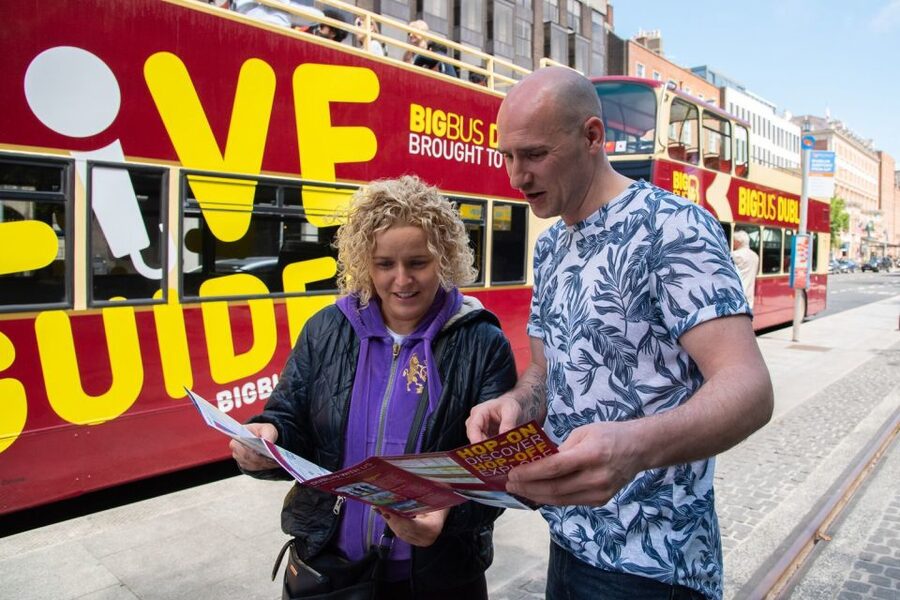 Dublin: Big Bus Hop-On, Hop-Off Tour with Live Guide - The Yellow Umbrella walking tour