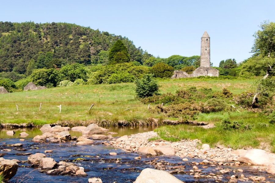 From Dublin: Wicklow Mountains, Glendalough & Kilkenny Tour - Glendalough, where ruins meet two lakes