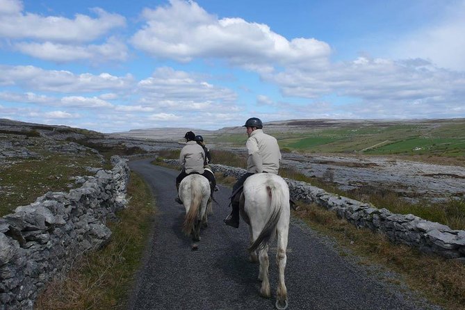 Horse riding - Burren Trail. Lisdoonvarna, Co Clare. Guided. 3 hours. - Old forts, famine ruins, and Irish stories