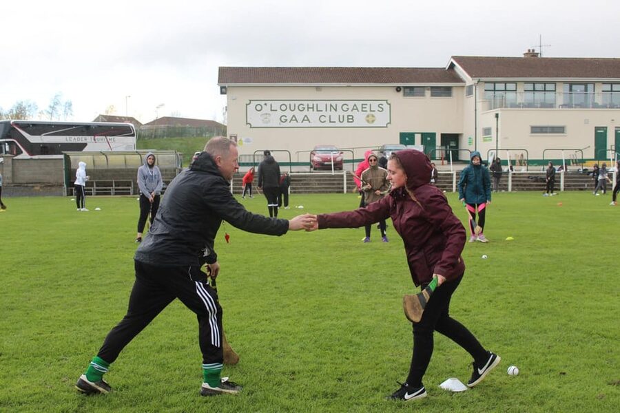 Hurling Experience in Kilkenny City - Taking the field with a stick, ball, and helmet