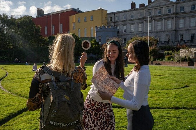 Private Dublin Treasure Hunt Self Guided Tour - Solving clues with the mobile link